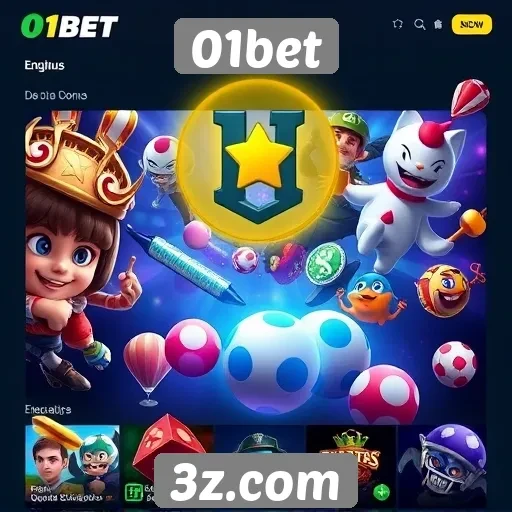 Variedade de jogos disponíveis na plataforma 01bet